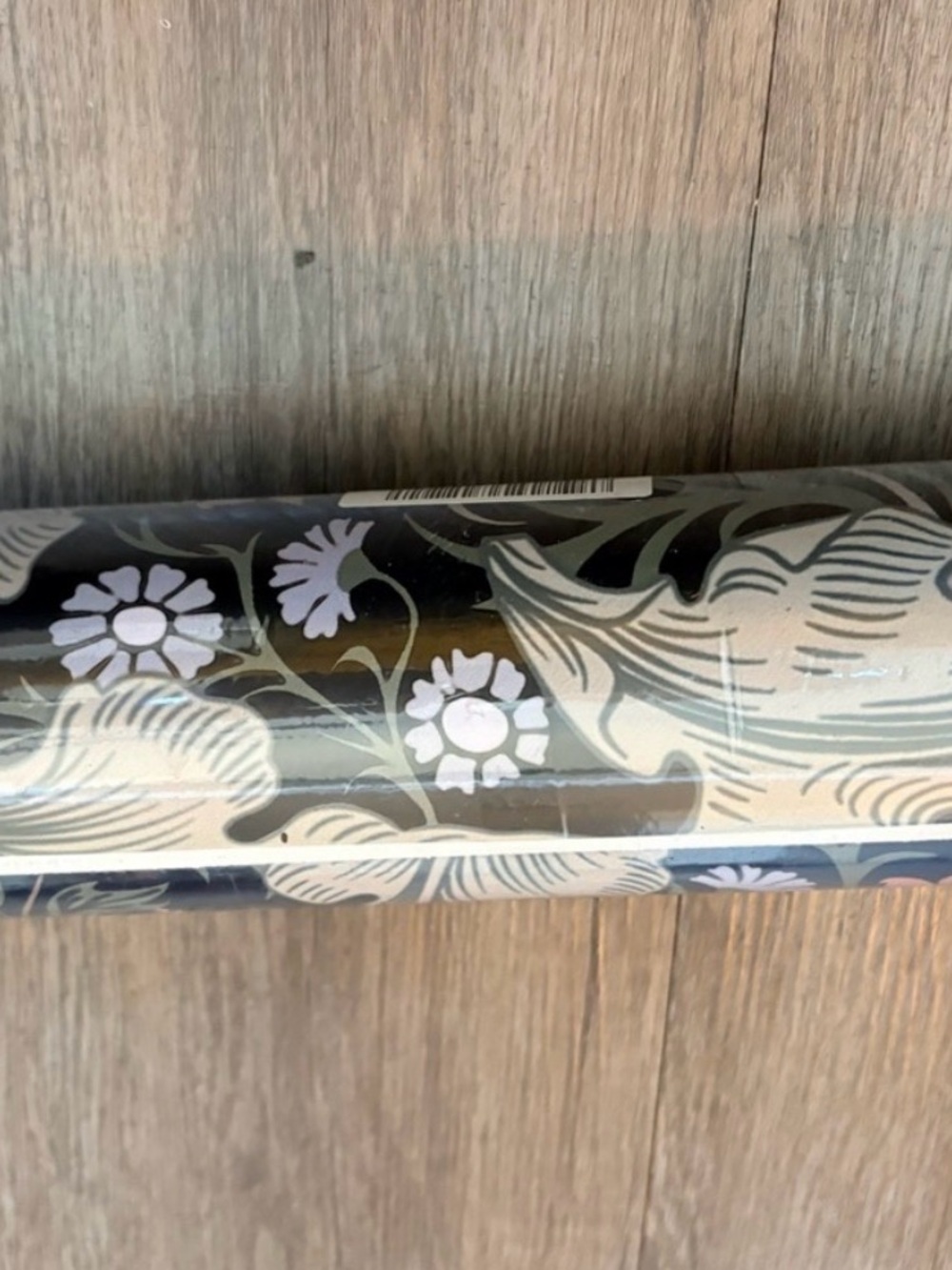 William Morris Botanical style Wallpaper Roll in Black and Olive Green - Picture 5 of 7